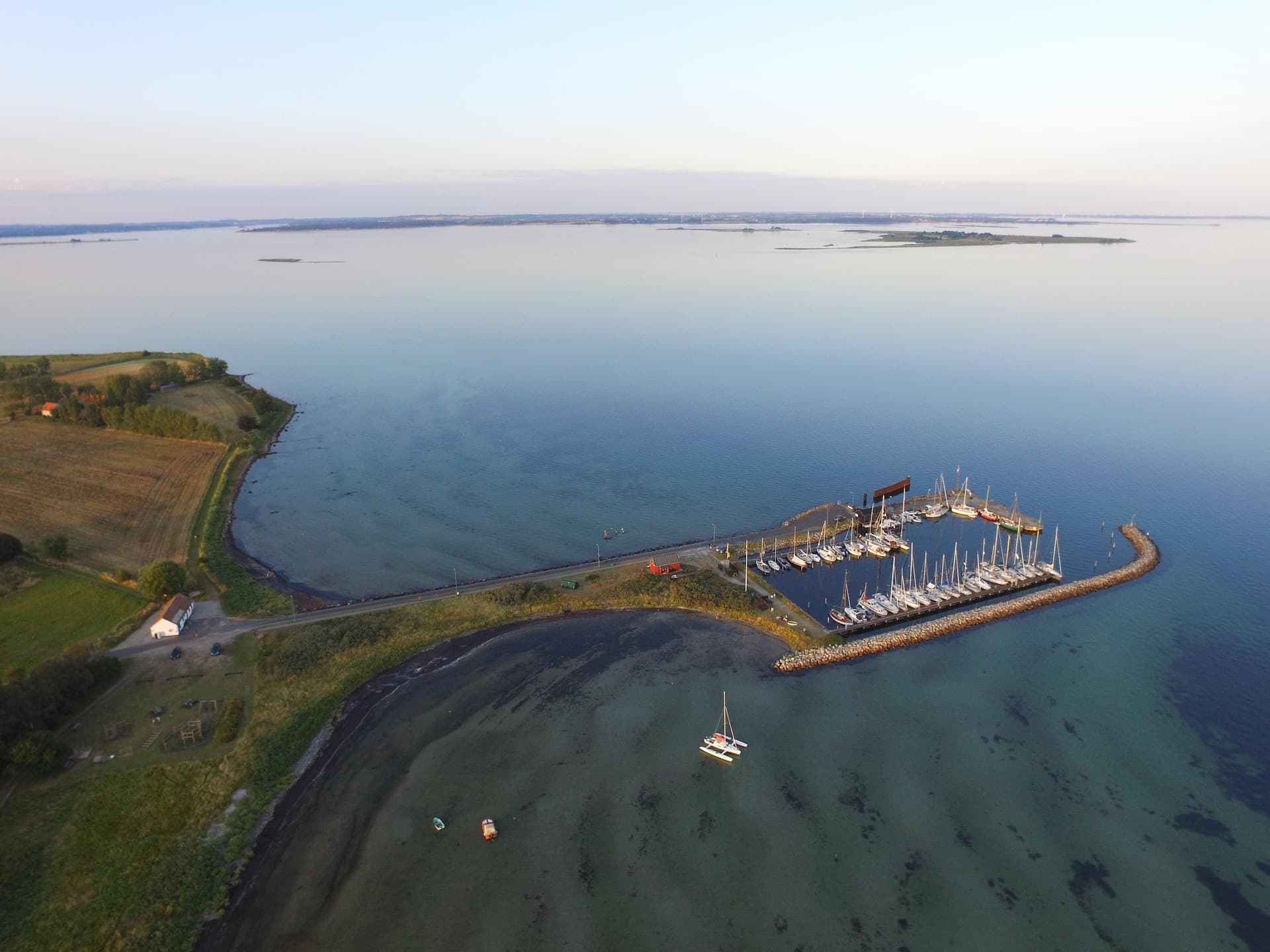 Aerial view of Fyn coastline